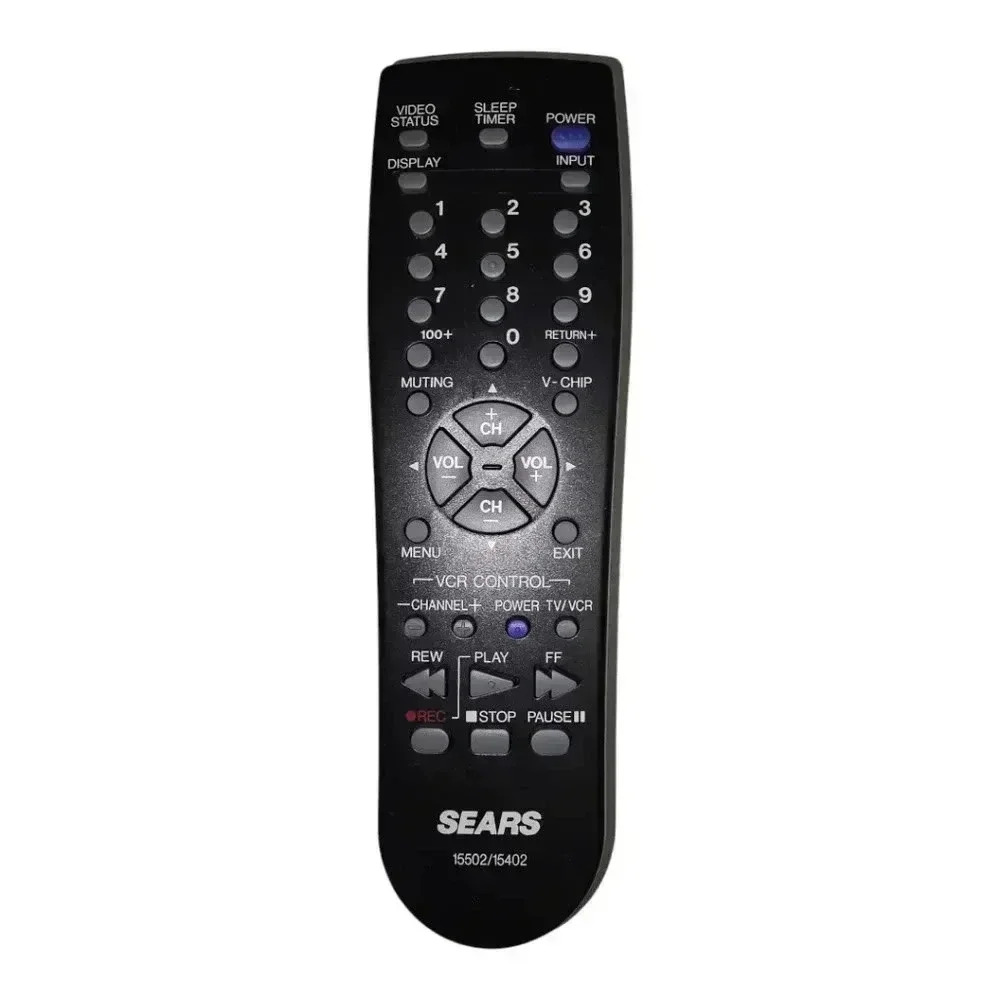 Sears *READ* Model 15502/15402 VCR Remote Control Black Tested
